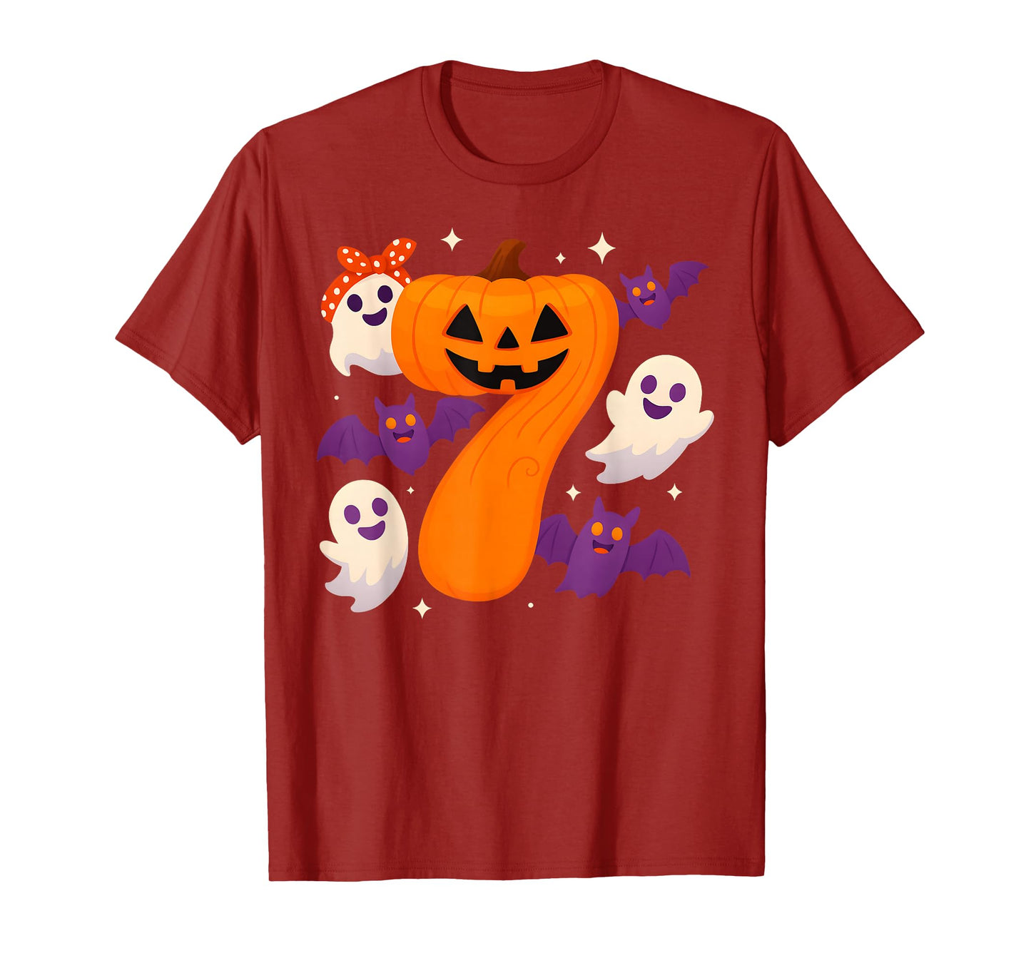 Six Seven Ghost Pumpkin Halloween Gen Z Alpha Meme Matching T-Shirt