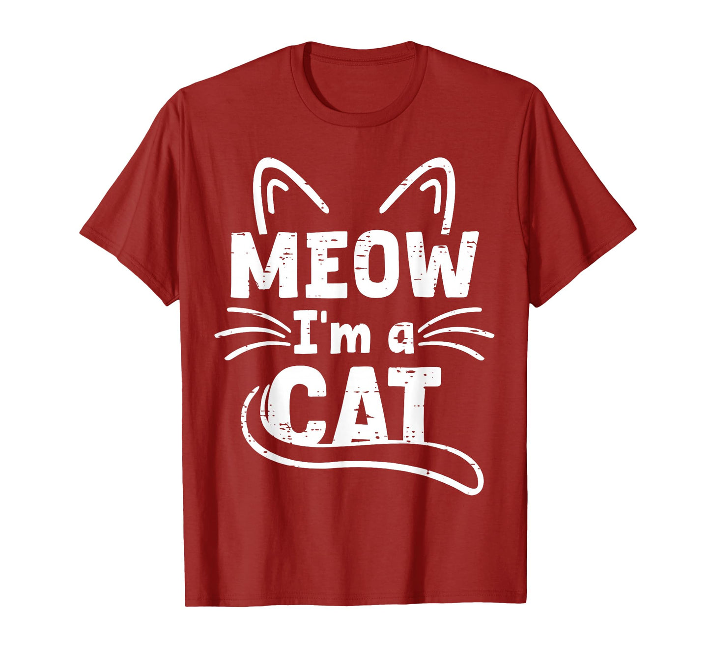 Meow I'm A Cat Shirt Funny Halloween Costume for Men Women T-Shirt