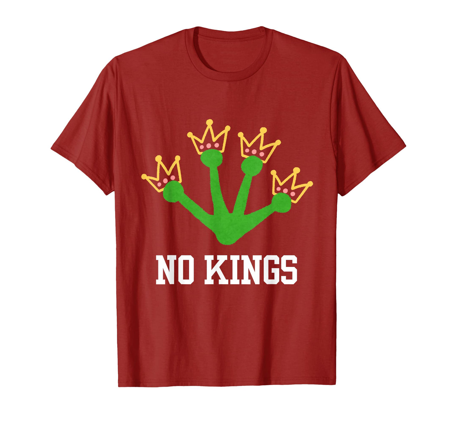 No Kings in America Men Women Frog's Footprint T-Shirt