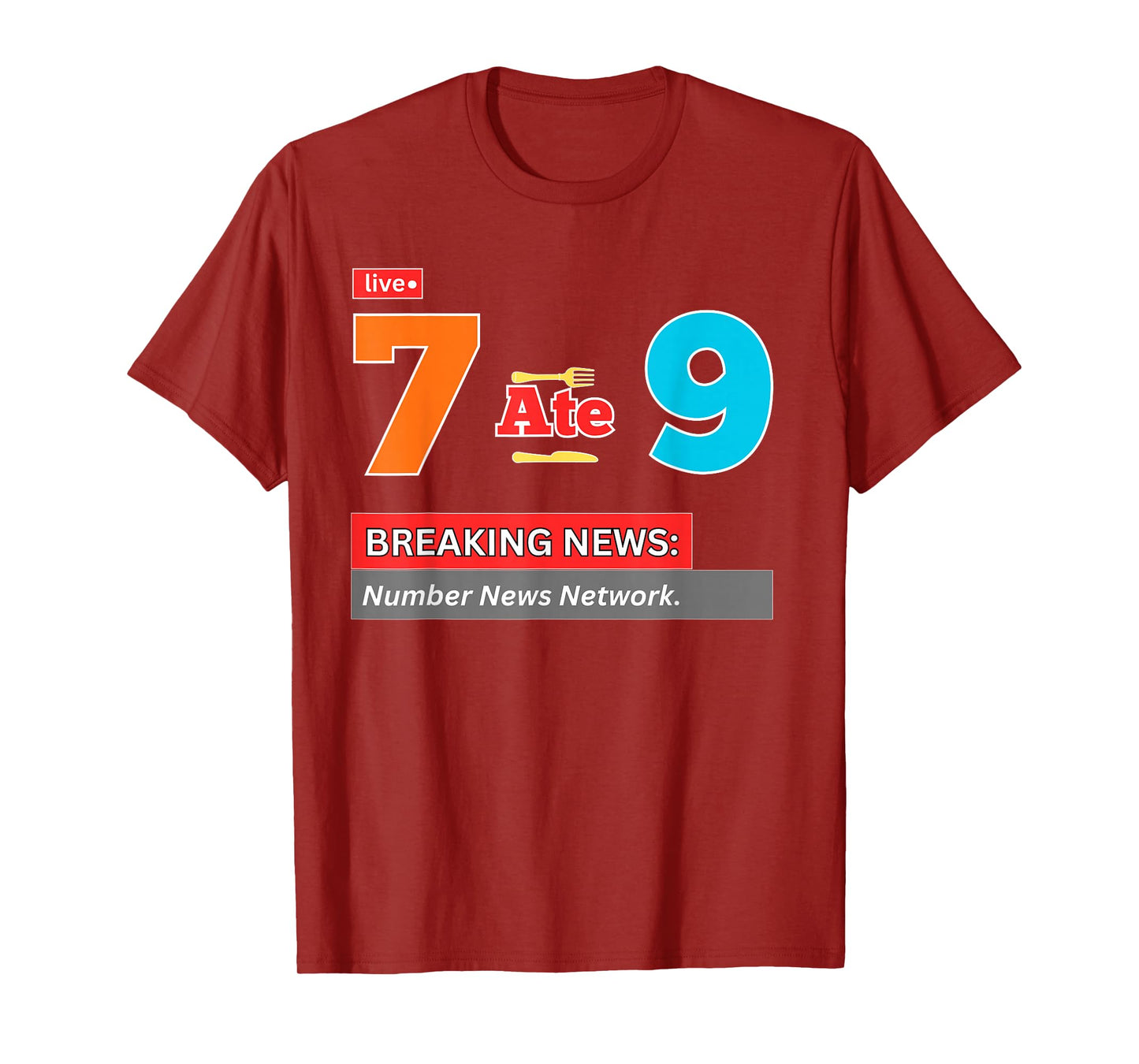 Breaking News 7 Ate 9 Math Joke Funny 67 Meme Halloween T-Shirt