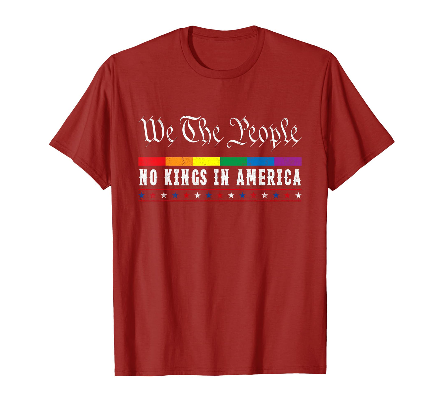 No Kings in America America Flag Vintage No Kings Vintage T-Shirt