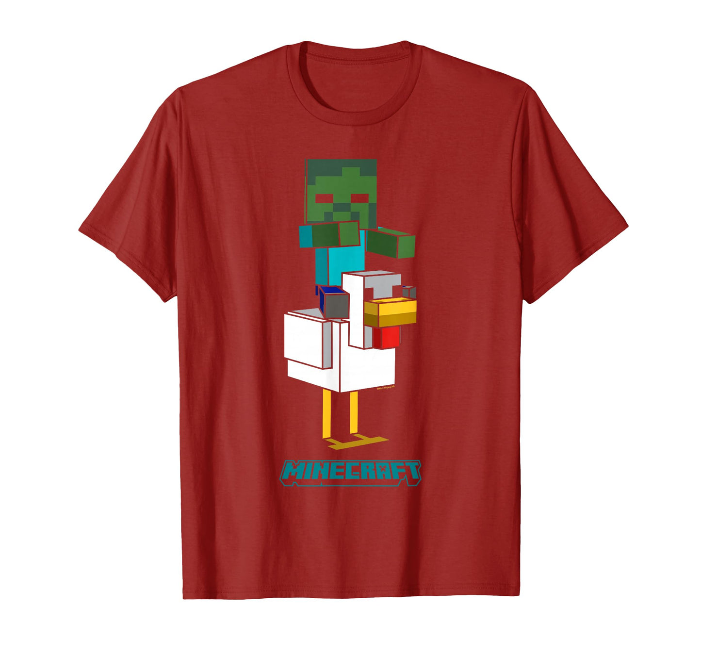 Minecraft Chicken Jockey Lurking Portrait T-Shirt