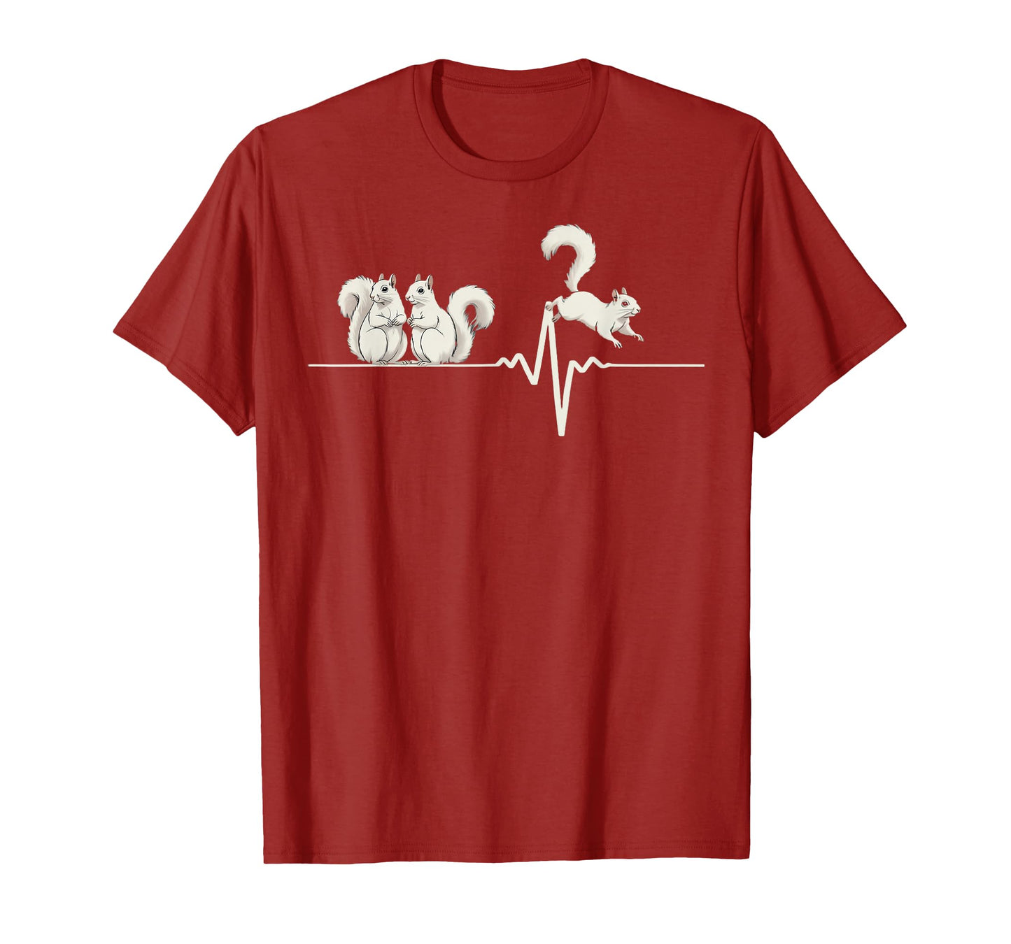 Heartbeat Squirrel Forest Animal Pet Cute Squirrel T-Shirt