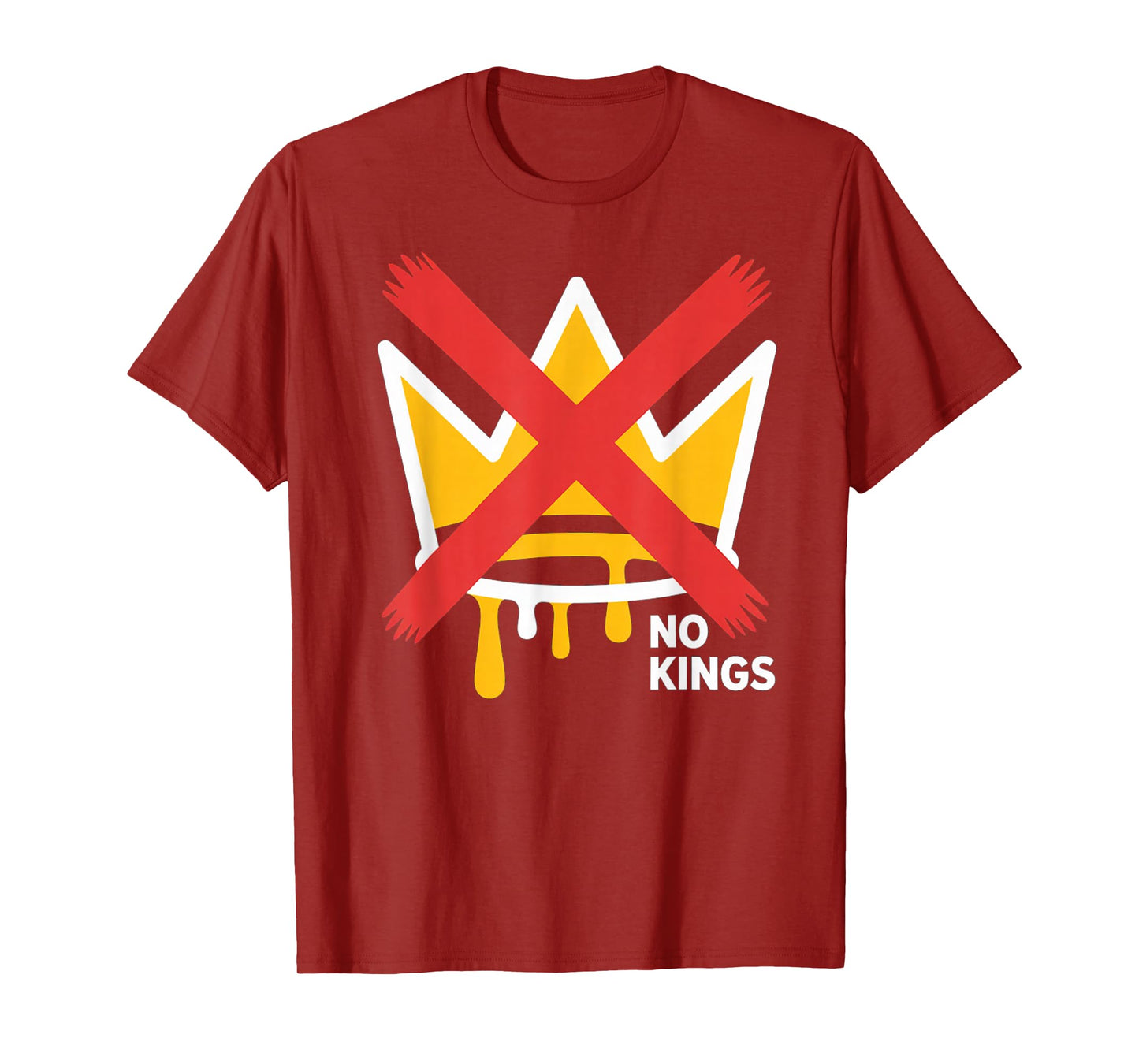 No Kings Protest Sign Defiant Voice Men Women Retro No Kings T-Shirt
