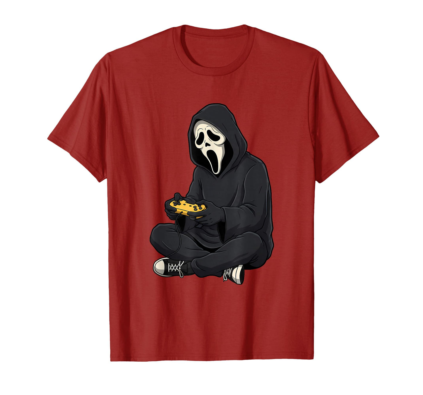 Halloween Scary Face Ghost Mask Gamer Video T-Shirt