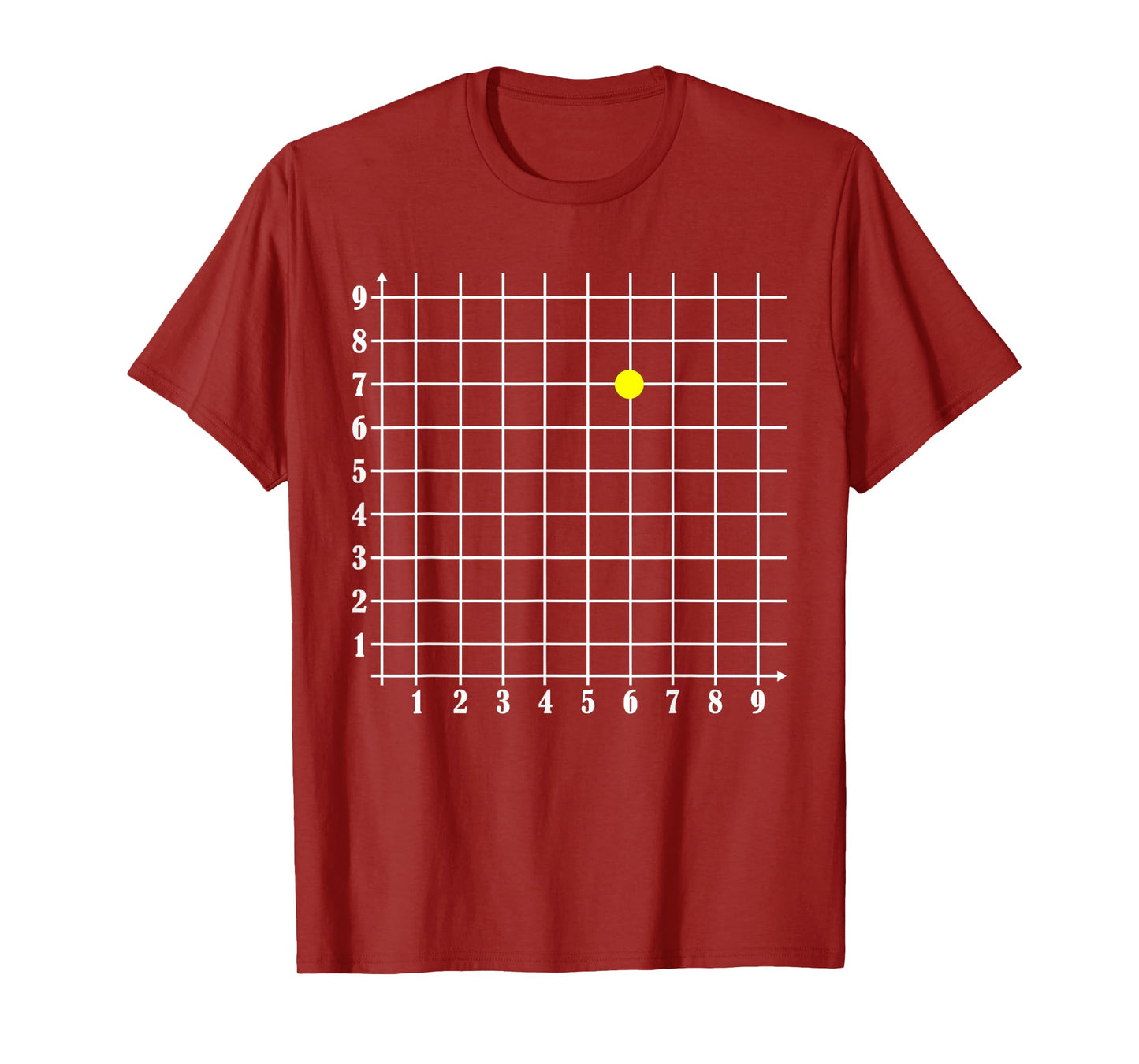 Coordinate (6,7) Funny Math Teacher 67 Math Lover Science T-Shirt