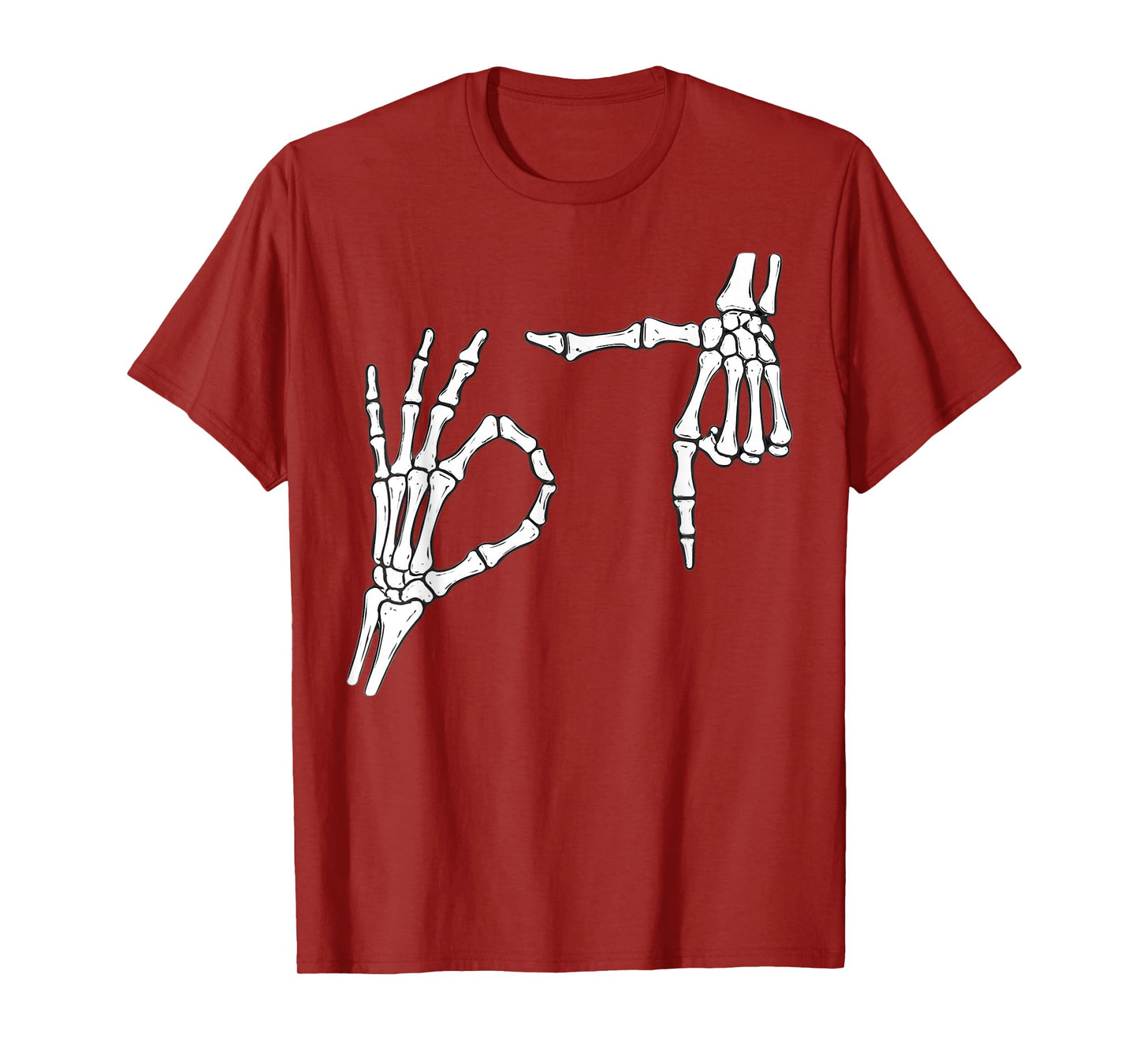 Funny Six Seven 6 7 Meme 67 Skeleton Hand Halloween Costume T-Shirt