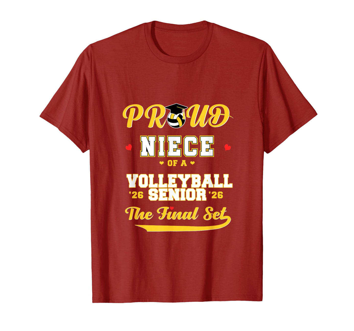 Cool Family '26 Graduation Volleyball Player Niece T-Shirt