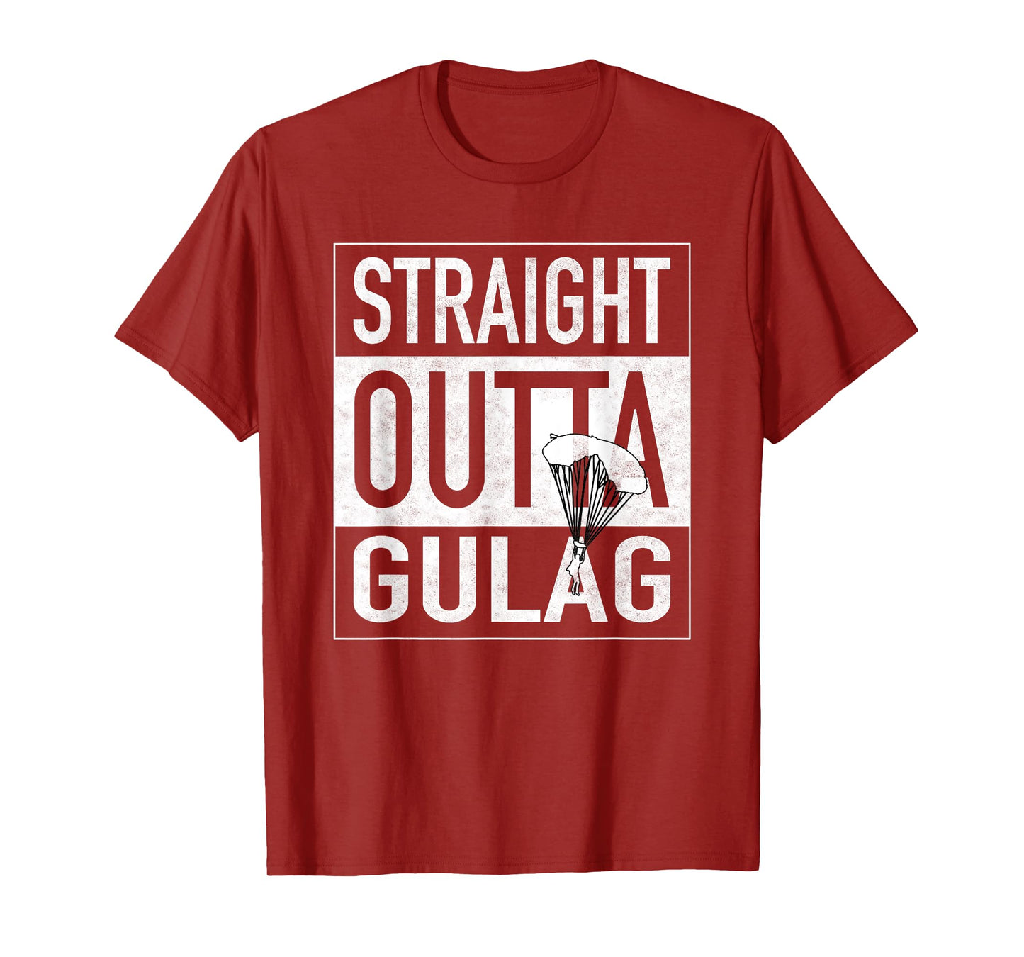 Straight Outta Gulag with Parachute for Gamers T-Shirt