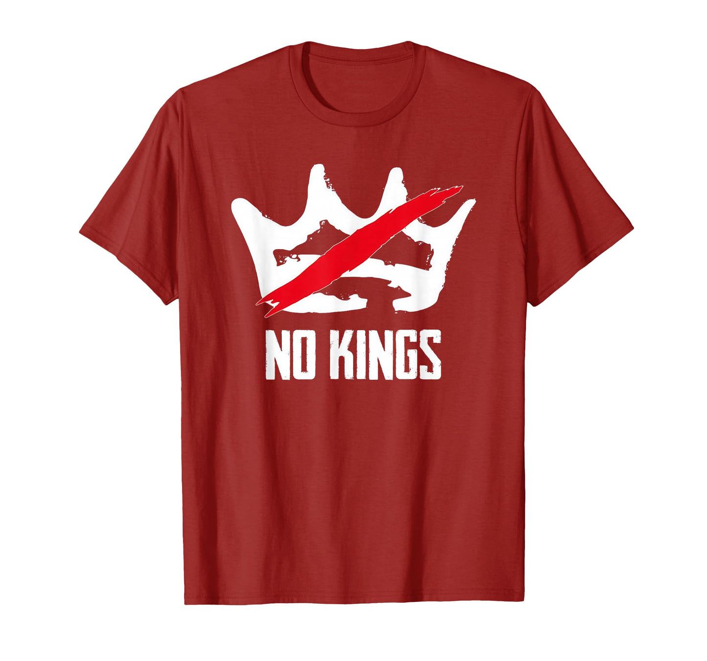 No Kings in America - Crown No Kings Political Protest T-Shirt