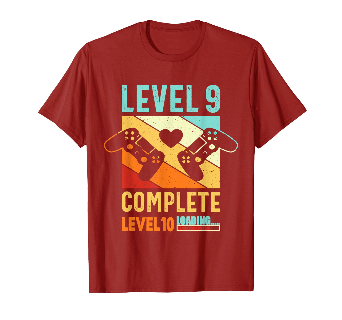 Level 9 Complete Video Gamer 9 Years Wedding Anniversary T-Shirt