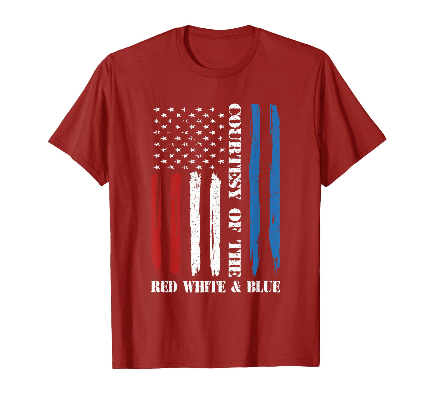 Vintage America Flag Red White Blue Tee T-Shirt