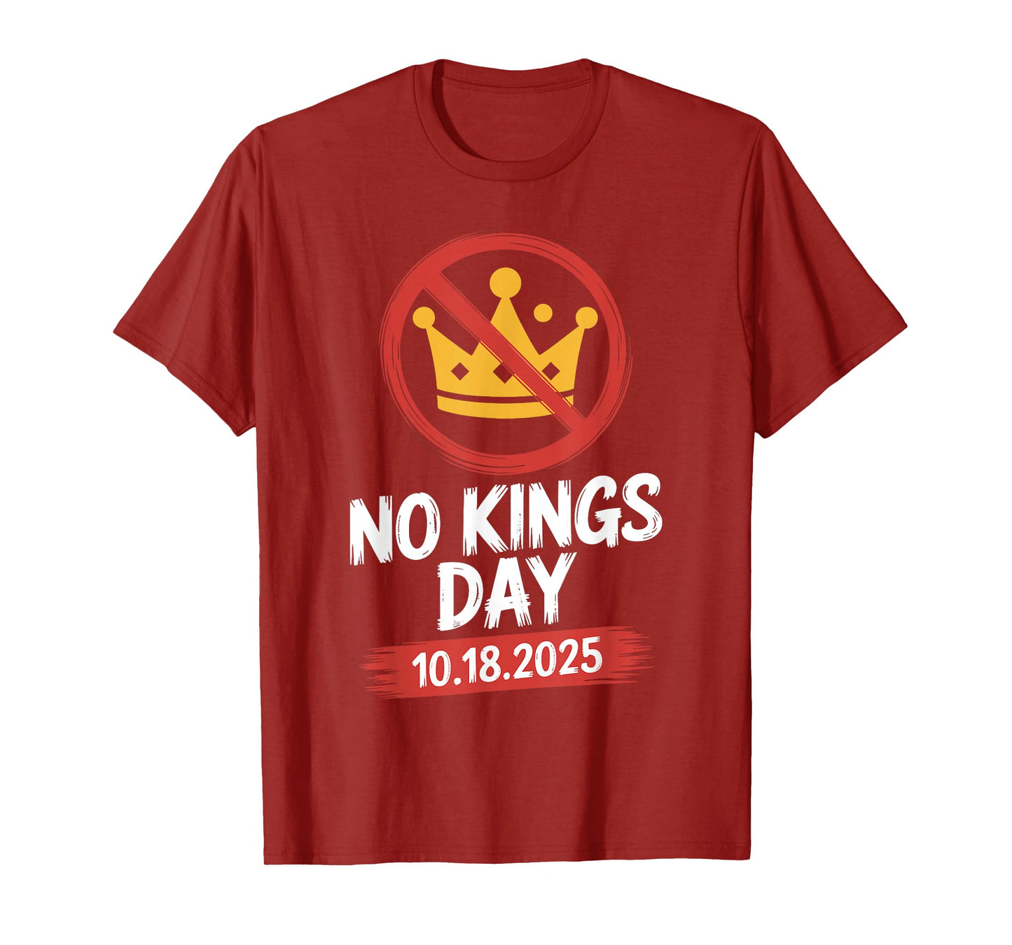 No Kings Day Patriotic No Kings Day 2025 Anti Crown T-Shirt