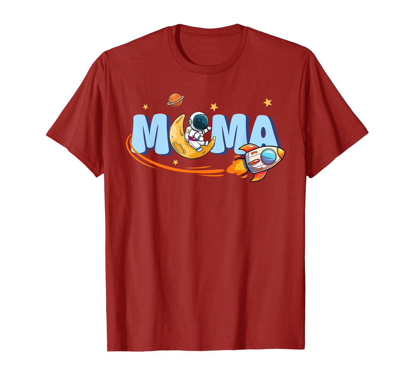 Mama of The Birthday Boys Space Astronaut Family Party Mom T-Shirt