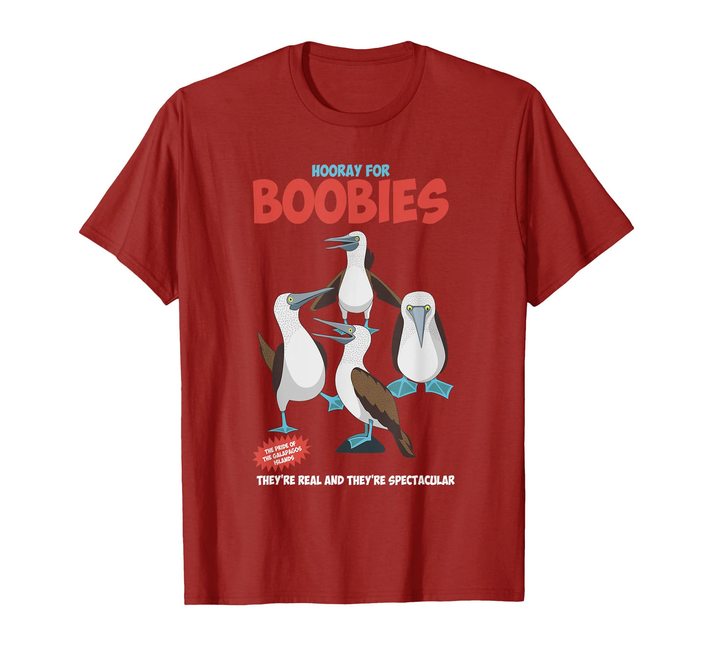Hooray For Boobies They're Real Funny Quote T-Shirt