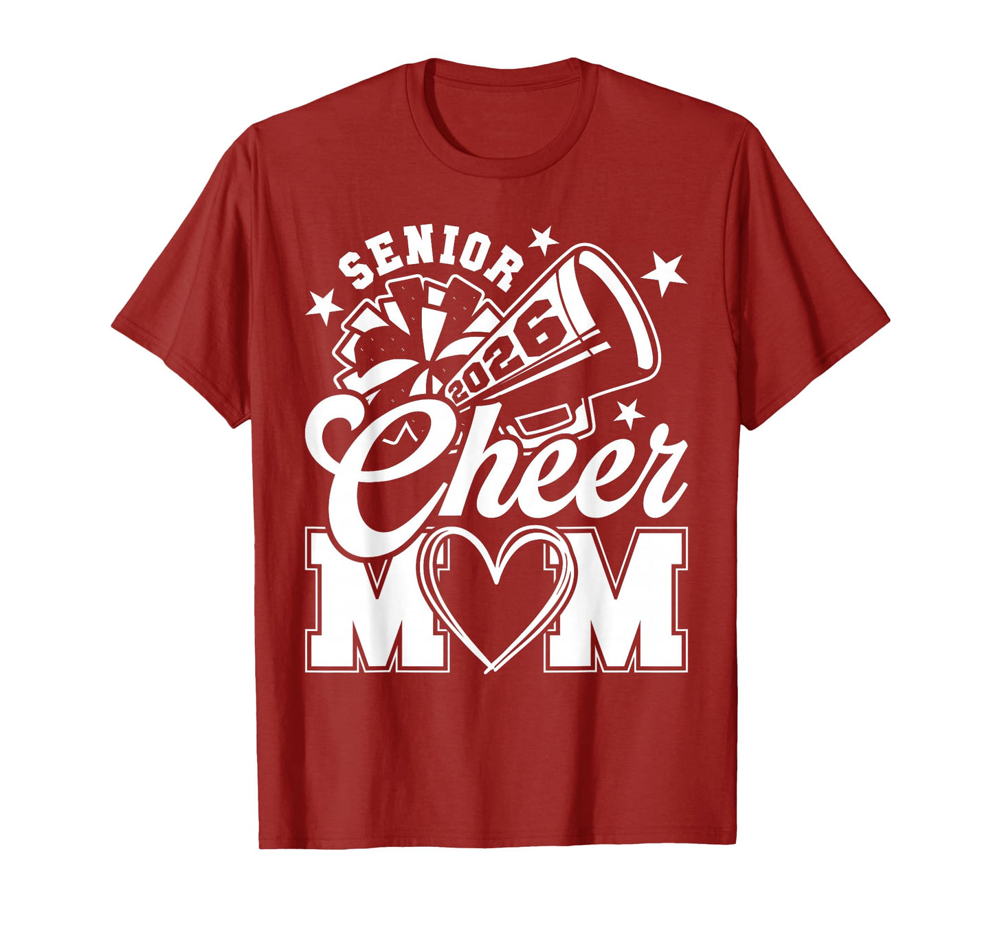 Senior Cheer Mom 2026 Proud Cheerleader Mom Class of 2026 T-Shirt