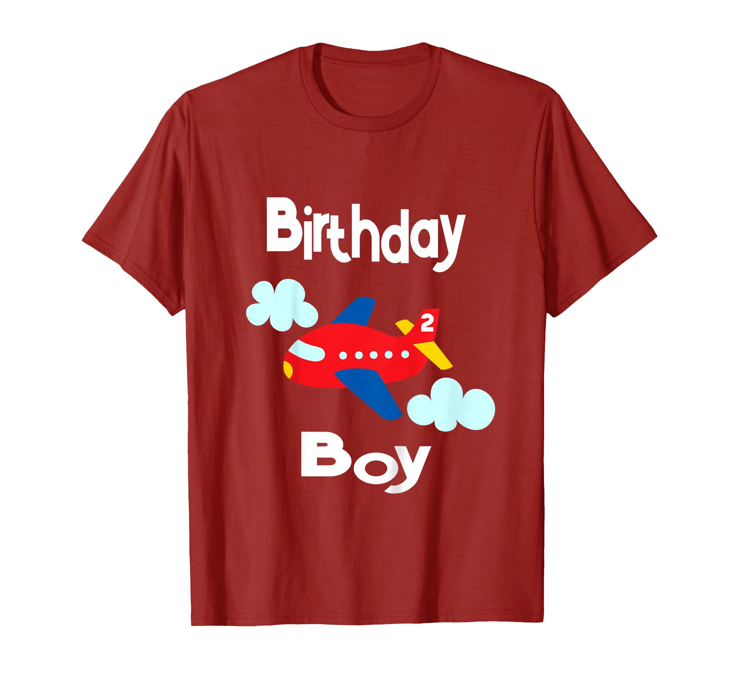 Second Airplane Birthday Shirt Two Year Old Party Tee Age 2 T-Shirt