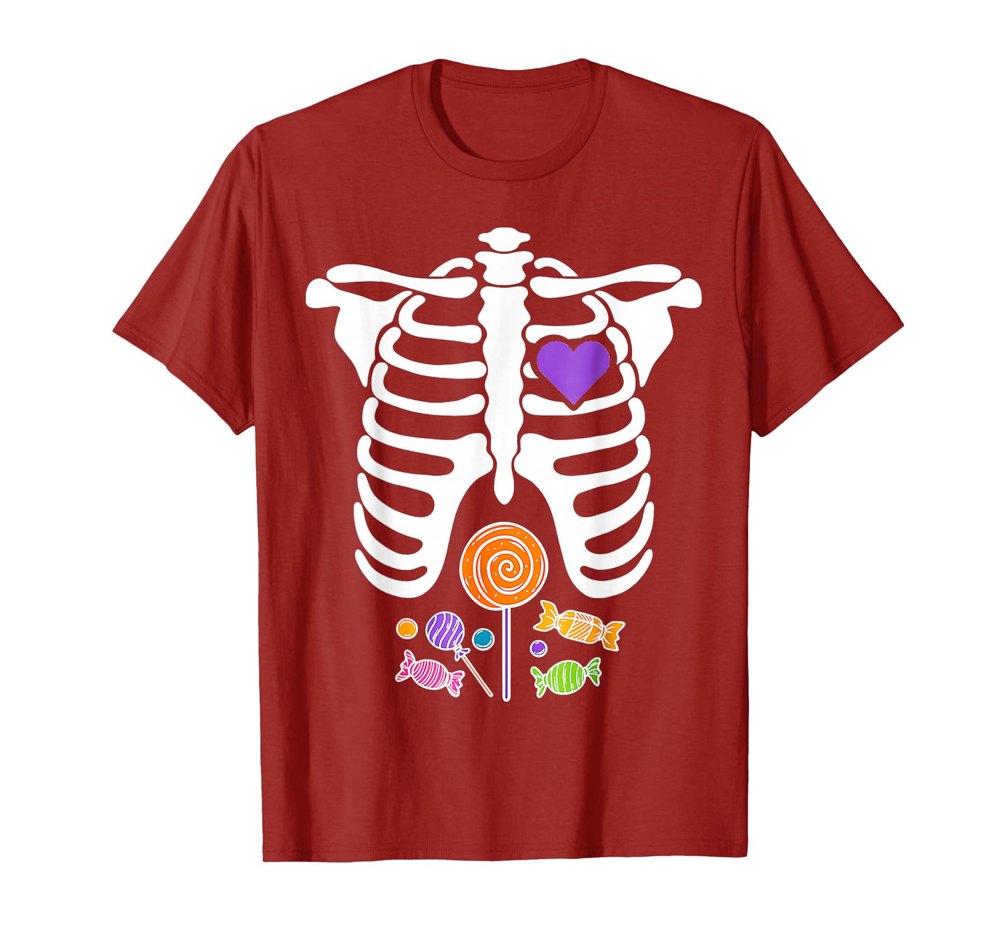 Halloween Candy Xray Skeleton Costume T-Shirt