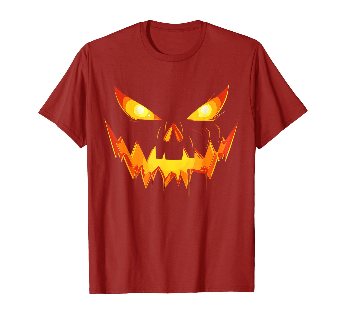 Scary Pumpkin Jack O Lantern Face Halloween Men Boys Kids T-Shirt