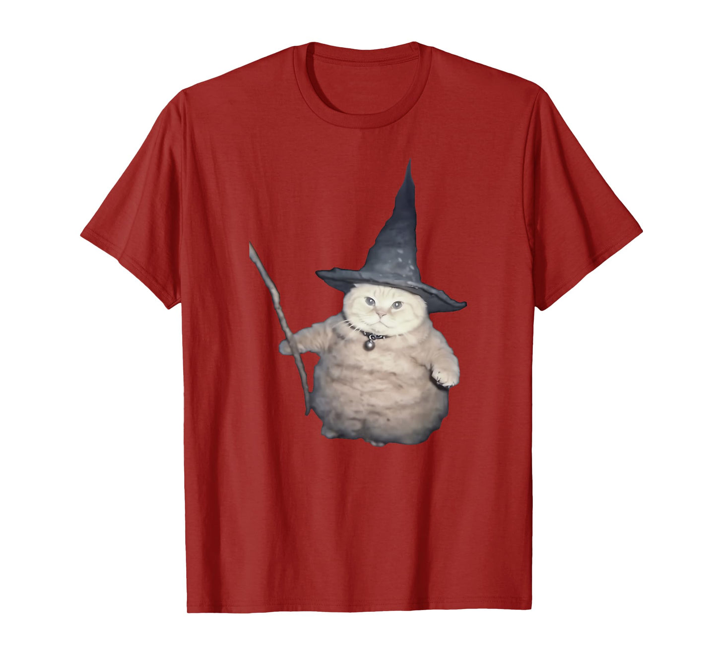Cute Funny Wizard Cat Weird Kitten Cat Meme Spooky Halloween T-Shirt