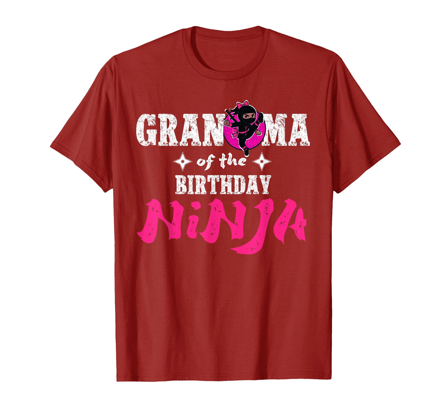 Grandma of The Birthday Ninja Funny Girl Ninja Birthday T-Shirt