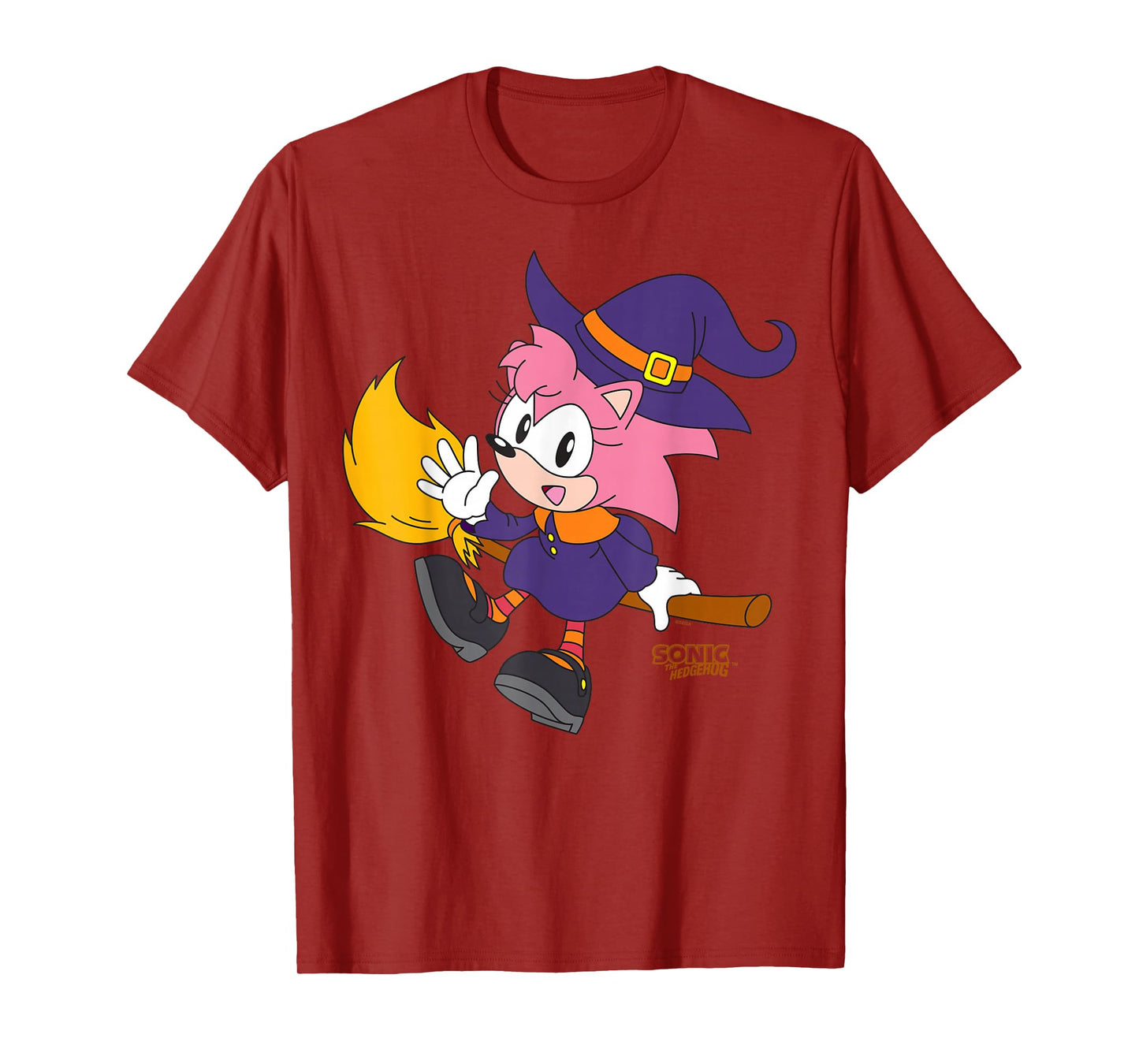 Sonic The Hedgehog Halloween Amy Witch Disguise T-Shirt