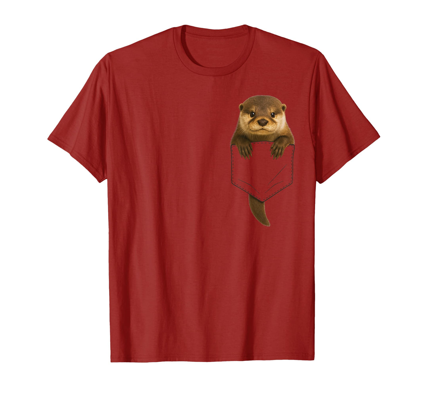Cute Otter Pocket Funny Gifts For Men Women Kid Otter Lovers T-Shirt