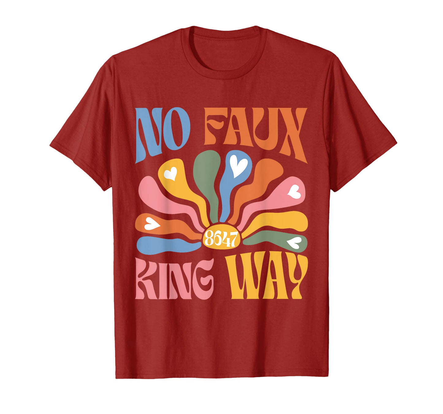 Resist 70s Retro Floral Boho No Faux King Way 86 47 T-Shirt