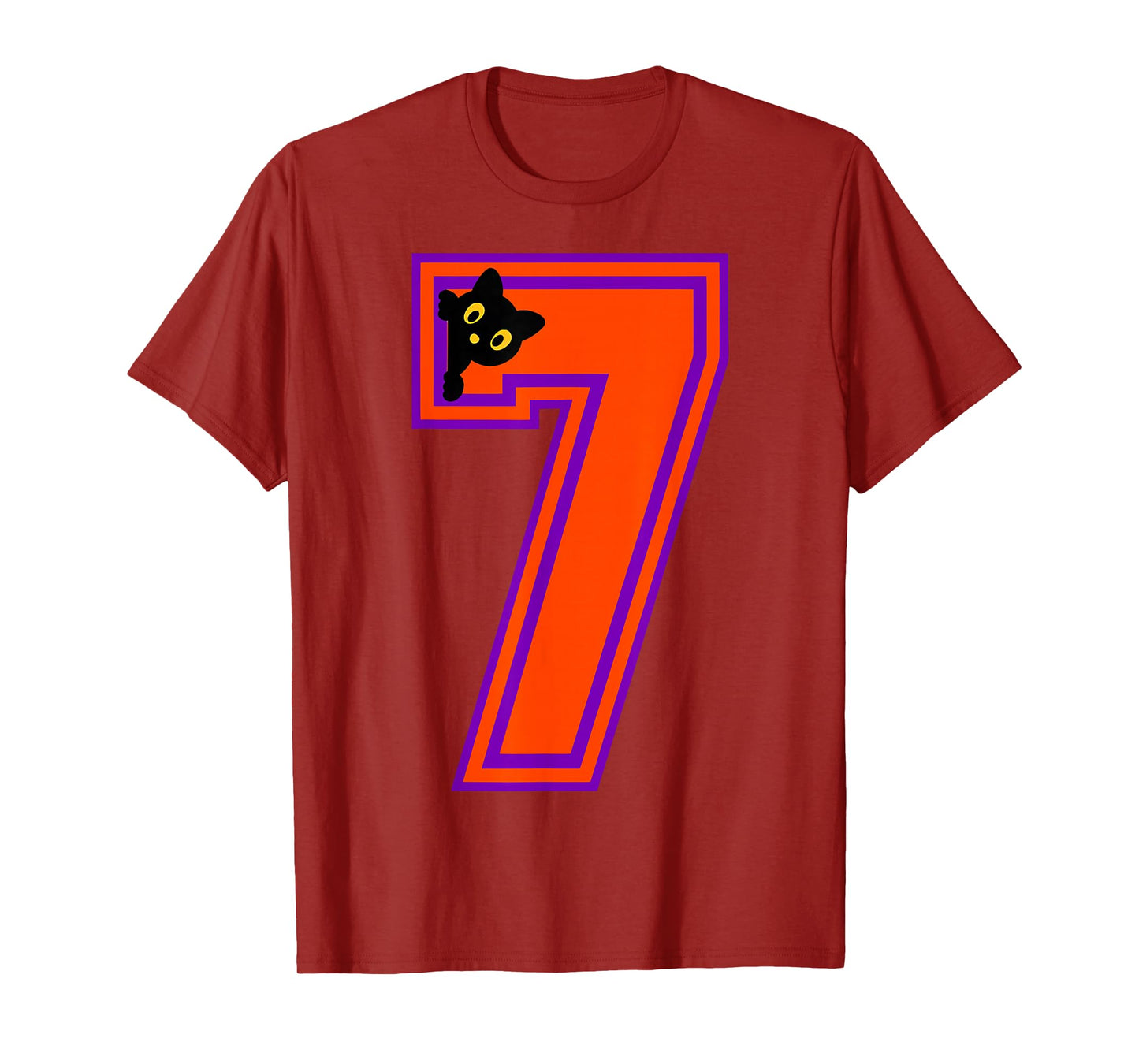 Funny Six Seven 6 7 Halloween Black Cat Teacher Student T-Shirt
