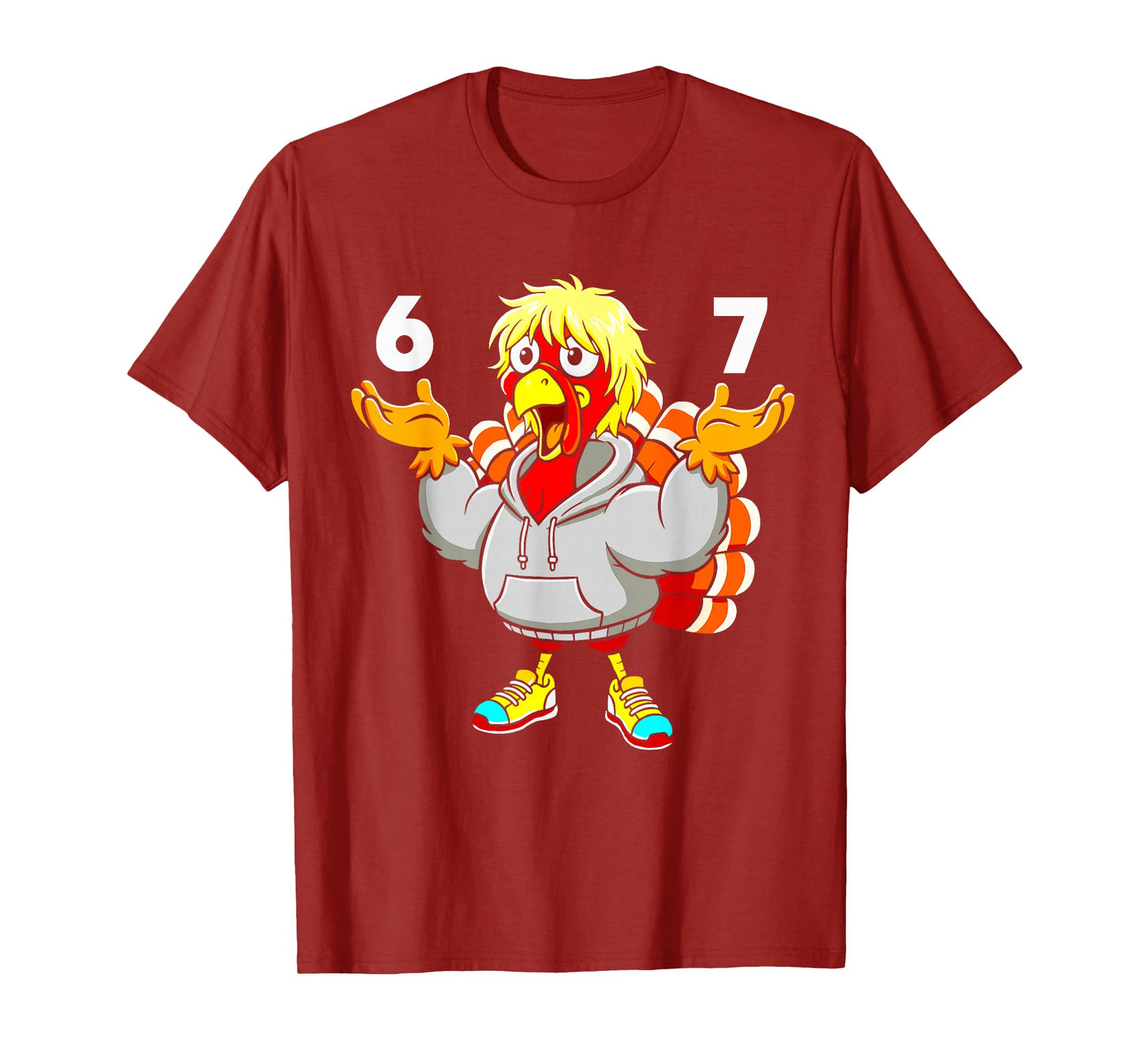 Funny 67 Thanksgiving Meme Turkey Six Seven Costume Boy Girl T-Shirt