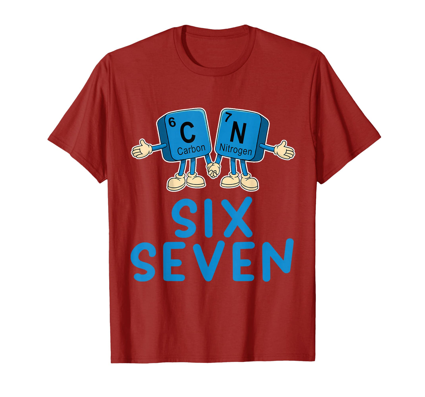 Fun 67 Meme Six Seven Funny Science Teacher Periodic Table T-Shirt