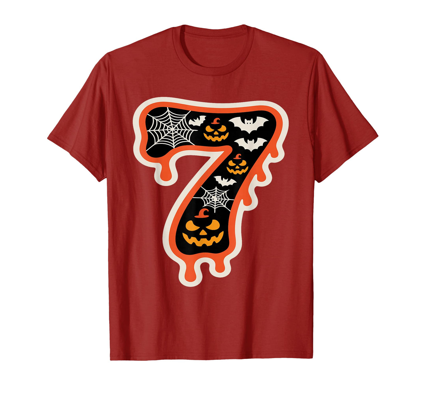 Spooky Pumpkin Number 7 Outfit for Halloween T-Shirt