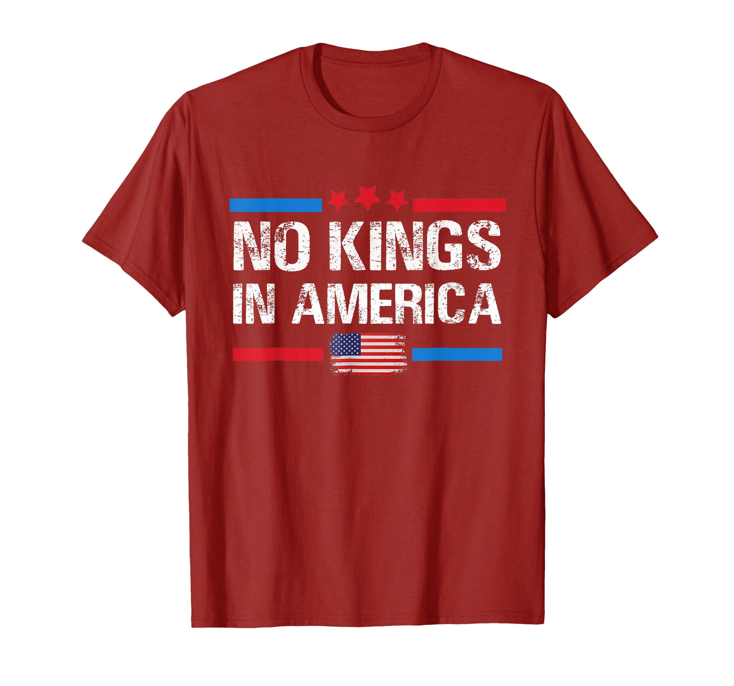 No Kings in America Vintage Patriotic No Kings T-Shirt