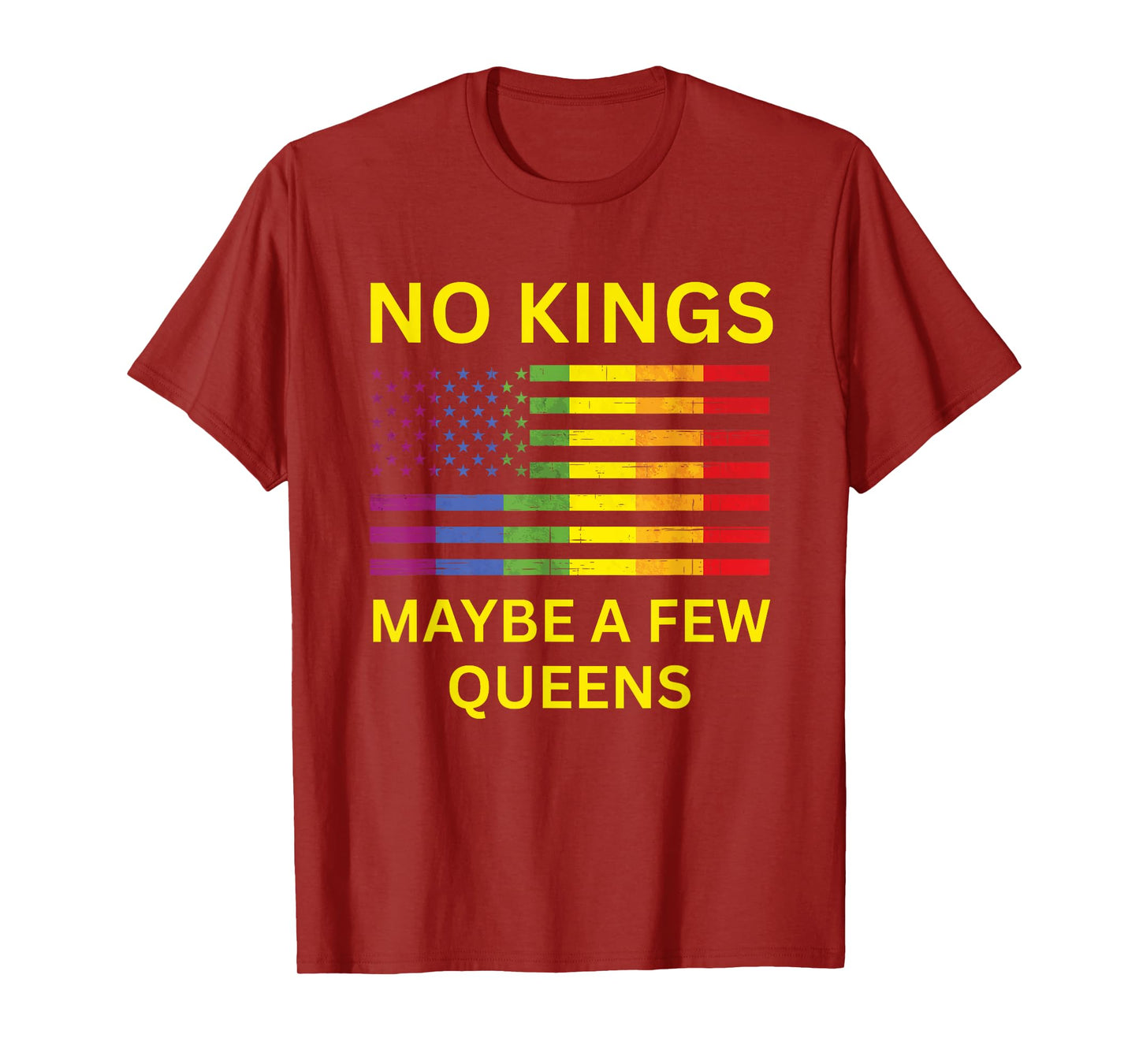 Funny No Kings Anti-Republican Support Trans Rights Humor T-Shirt