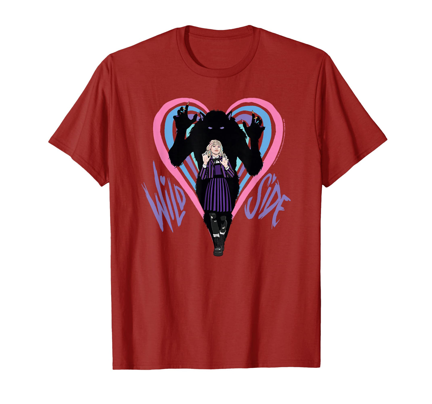Wednesday Season 2 Wild Side Enid Werewolf Silhouette T-Shirt
