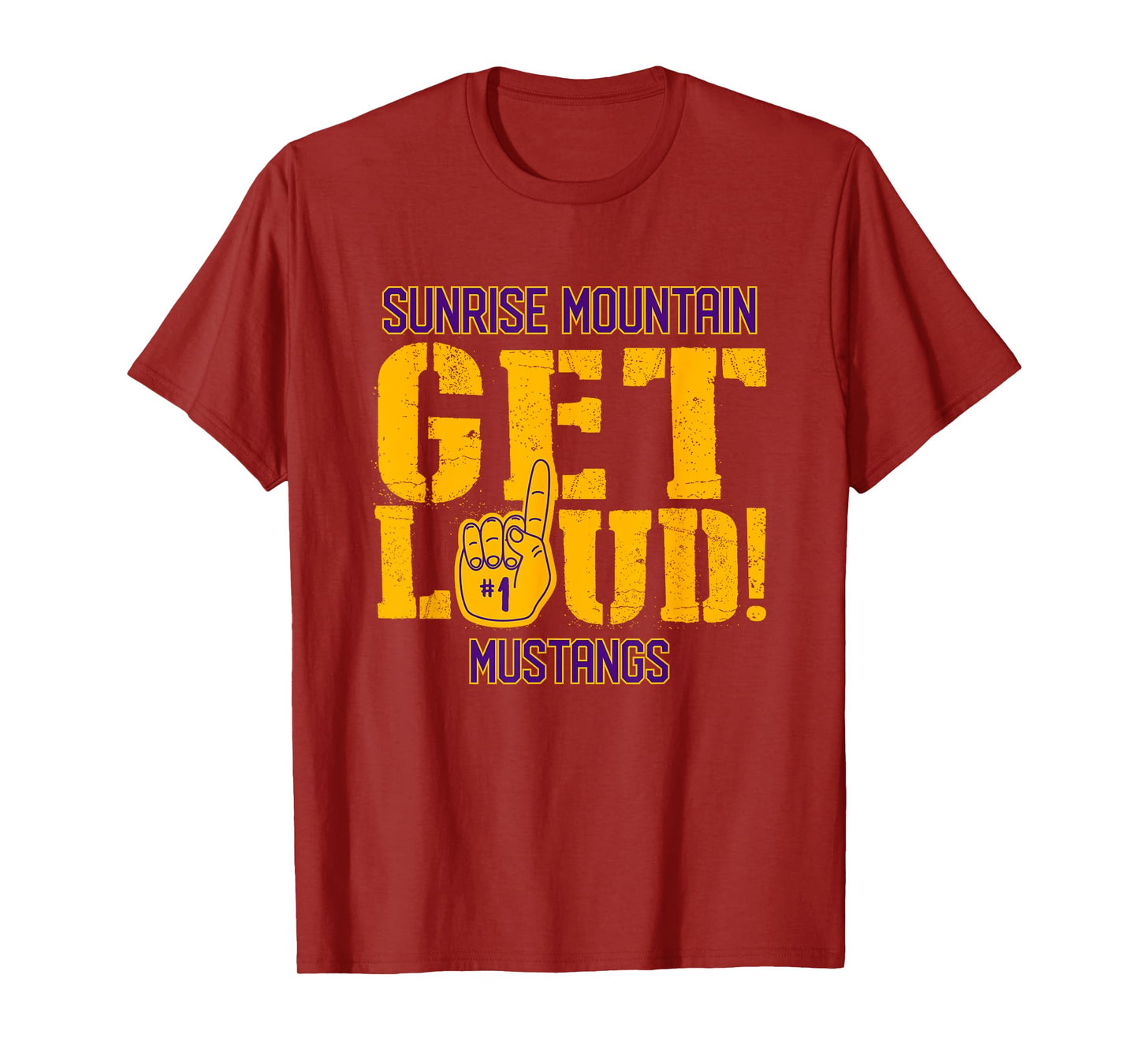 Sunrise Mountain High School GET LOUD Mustangs T-Shirt