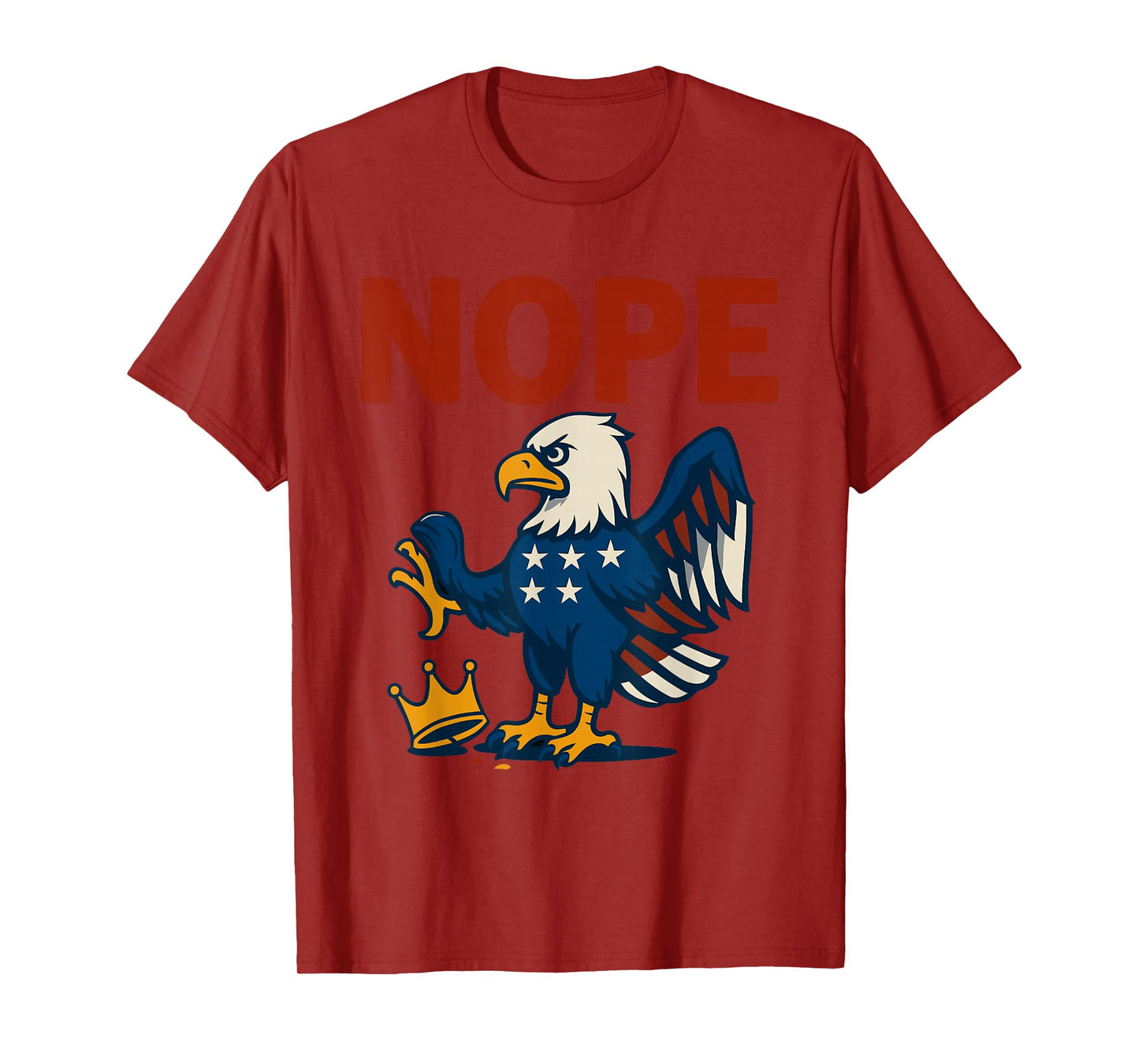 No Kings Nope Bold Minimal Protest Statement T-Shirt