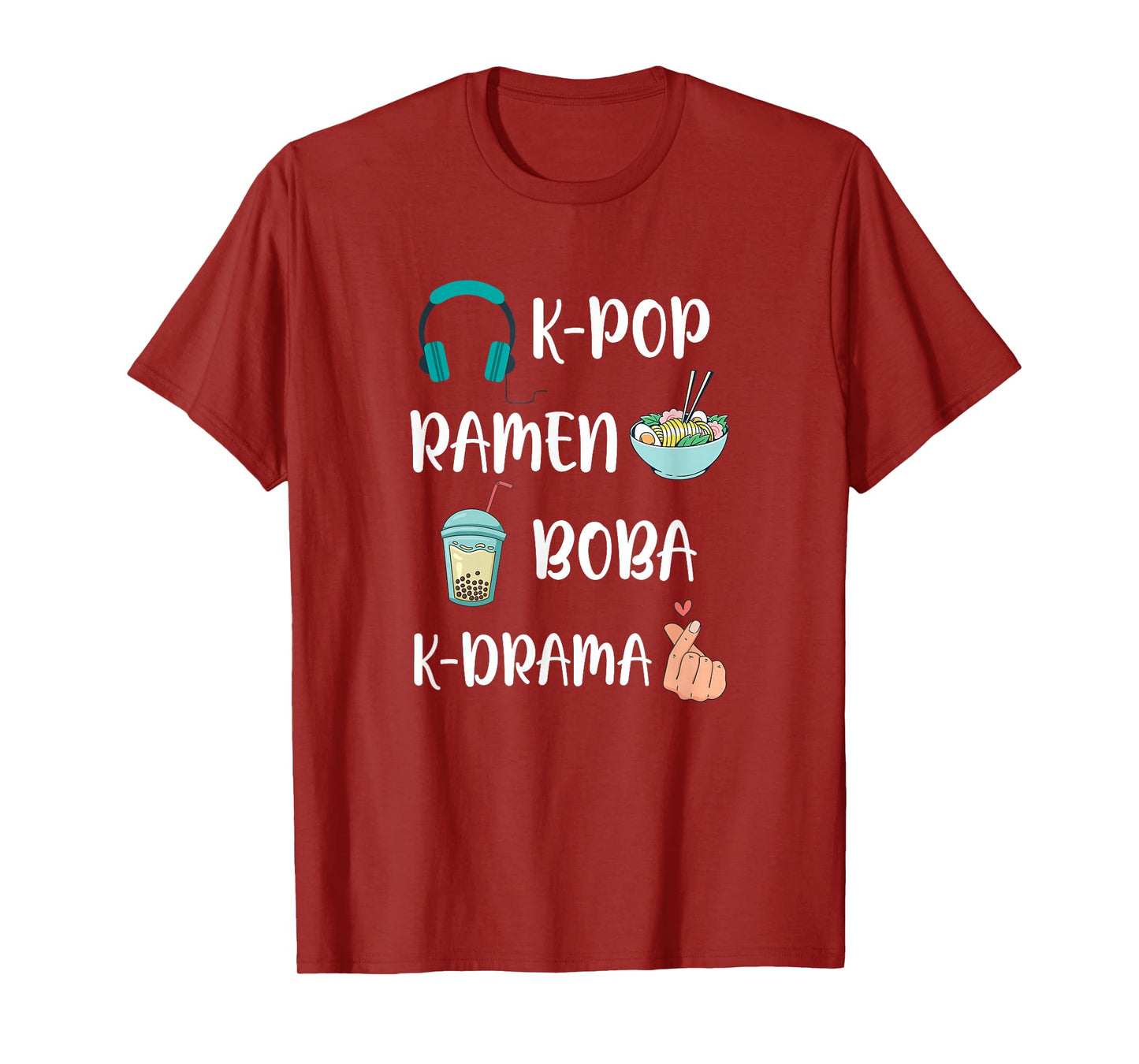 Kawaii K-Pop Ramen Boba Bubble Tea K-Drama Lover T-Shirt
