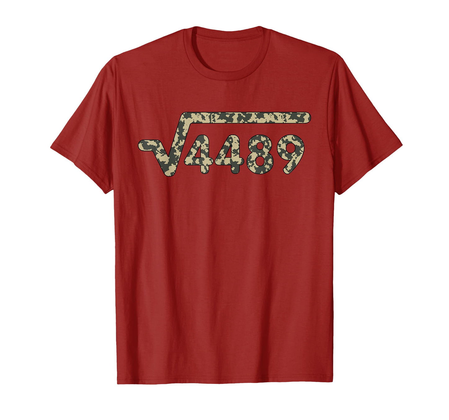 Square Root 4489 Slang Math Teacher Six Seven 6 7 Meme Camo T-Shirt
