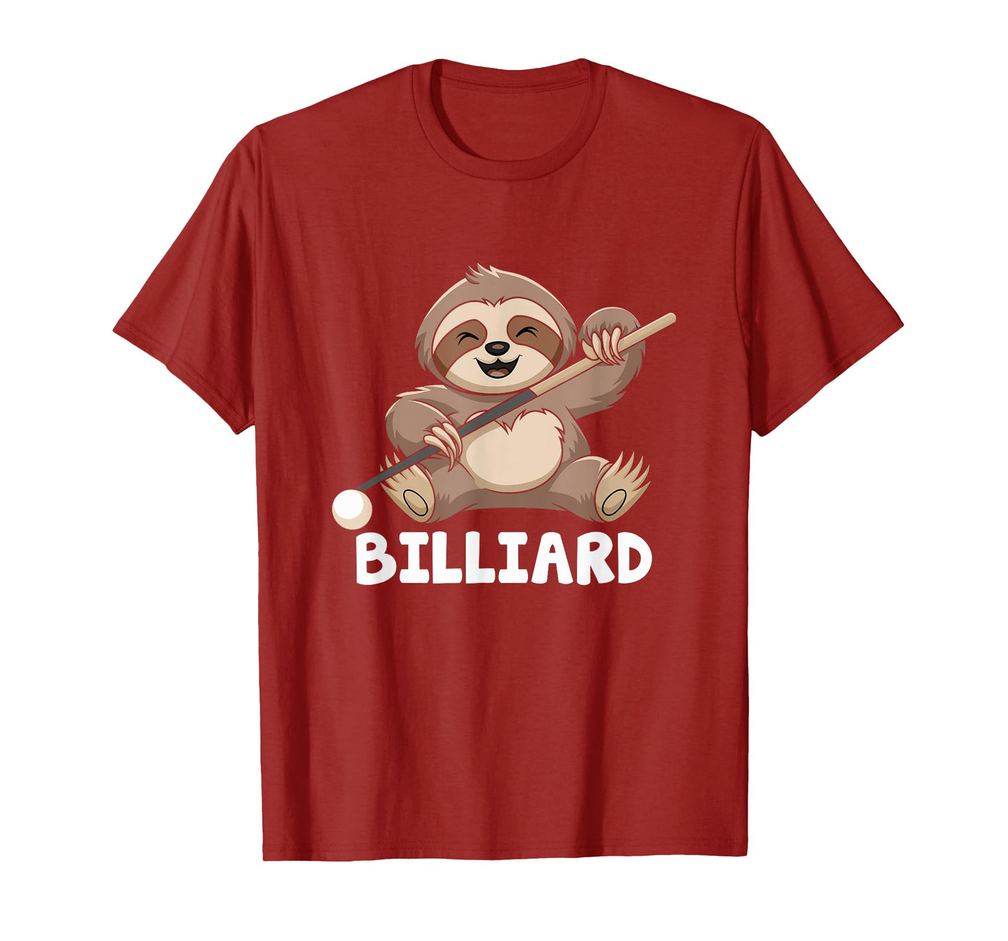 Sloth Playing Billiard Pool Cue Sports Athlete Game For Kids T-Shirt
