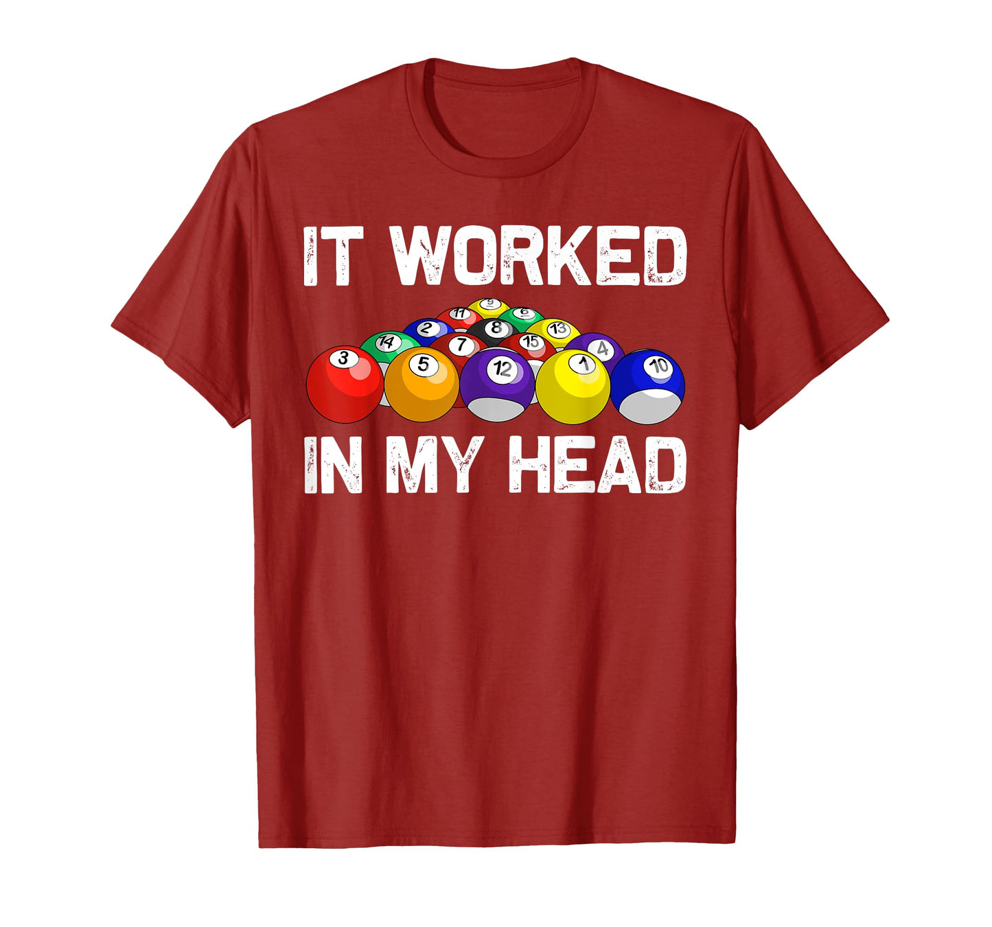 Funny Pool Art For Men Women Billiards Lover Pool Player T-Shirt