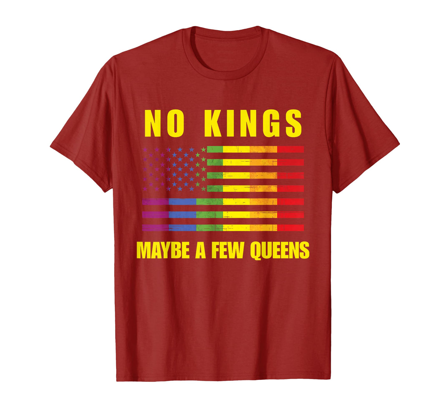 Funny No Kings Anti-Republican Support Trans Rights Humor T-Shirt