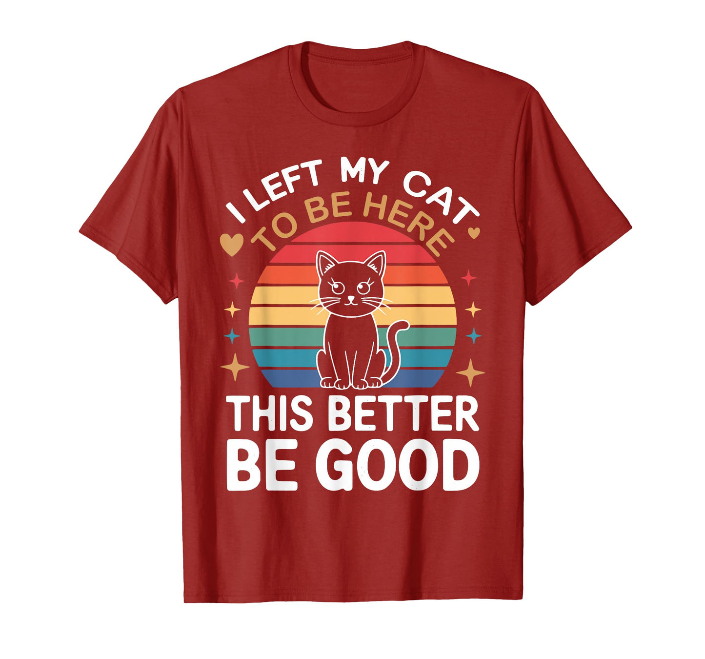 Retro I Left My Cat To Be Here This Better Be Good Tee T-Shirt