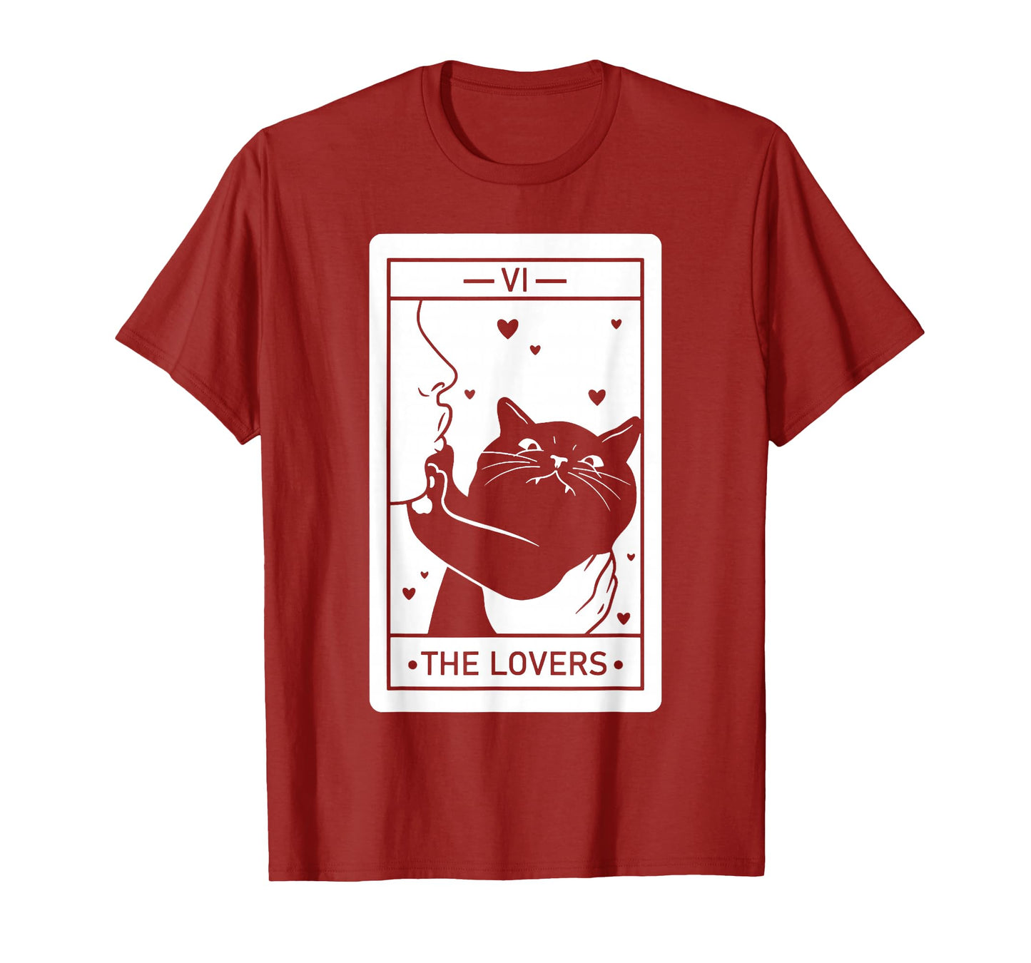 The Lovers Cat Humor Tarot Card Halloween Black Cats Lover T-Shirt