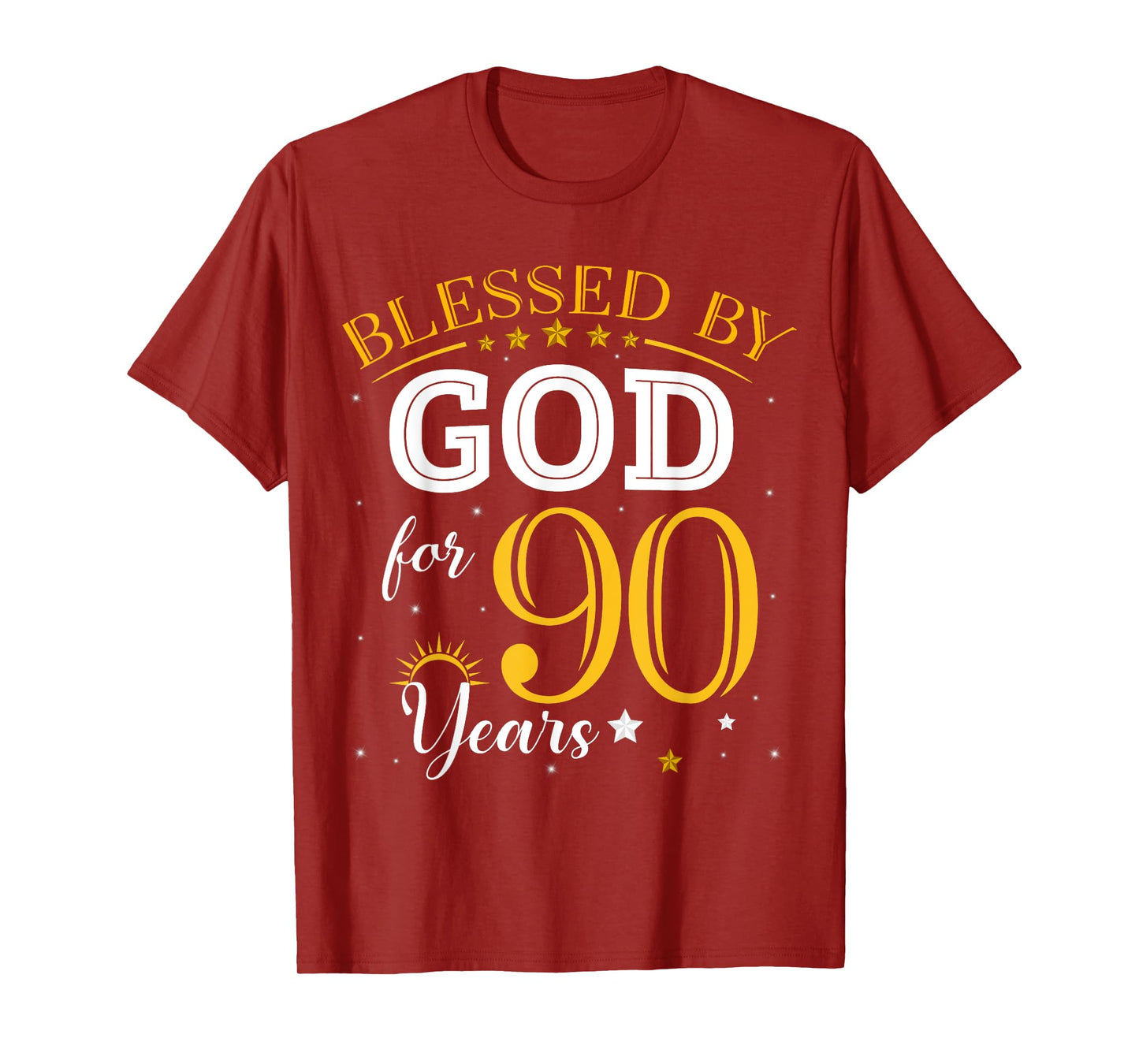 Vintage Blessed by God For 90 Years Old 90th Birthday Girl T-Shirt