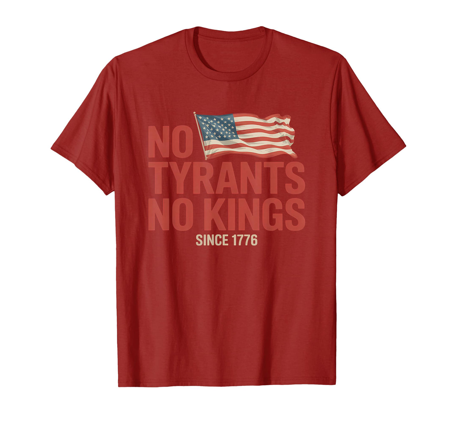 No Tyrants No Kings Resist Tyranny Since 1776 Design T-Shirt