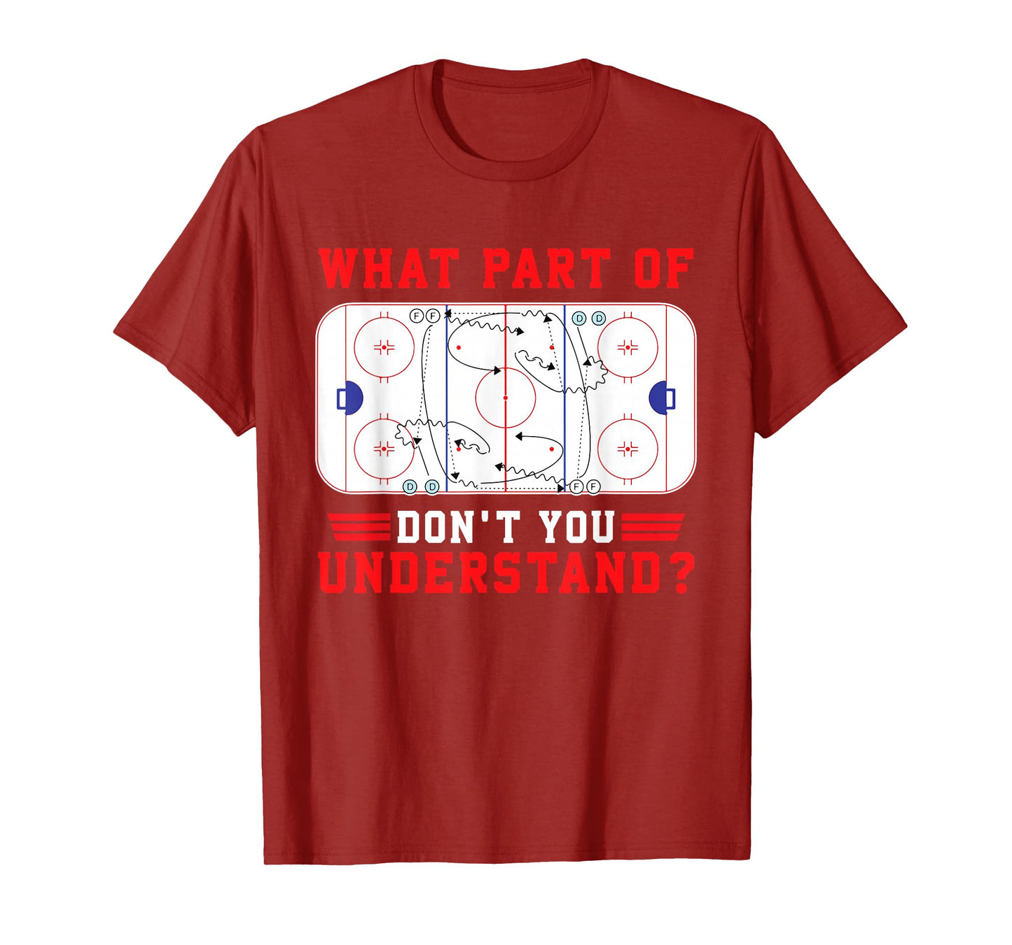What Part Of Hockey Don't You Understand Hockey Player Funny T-Shirt
