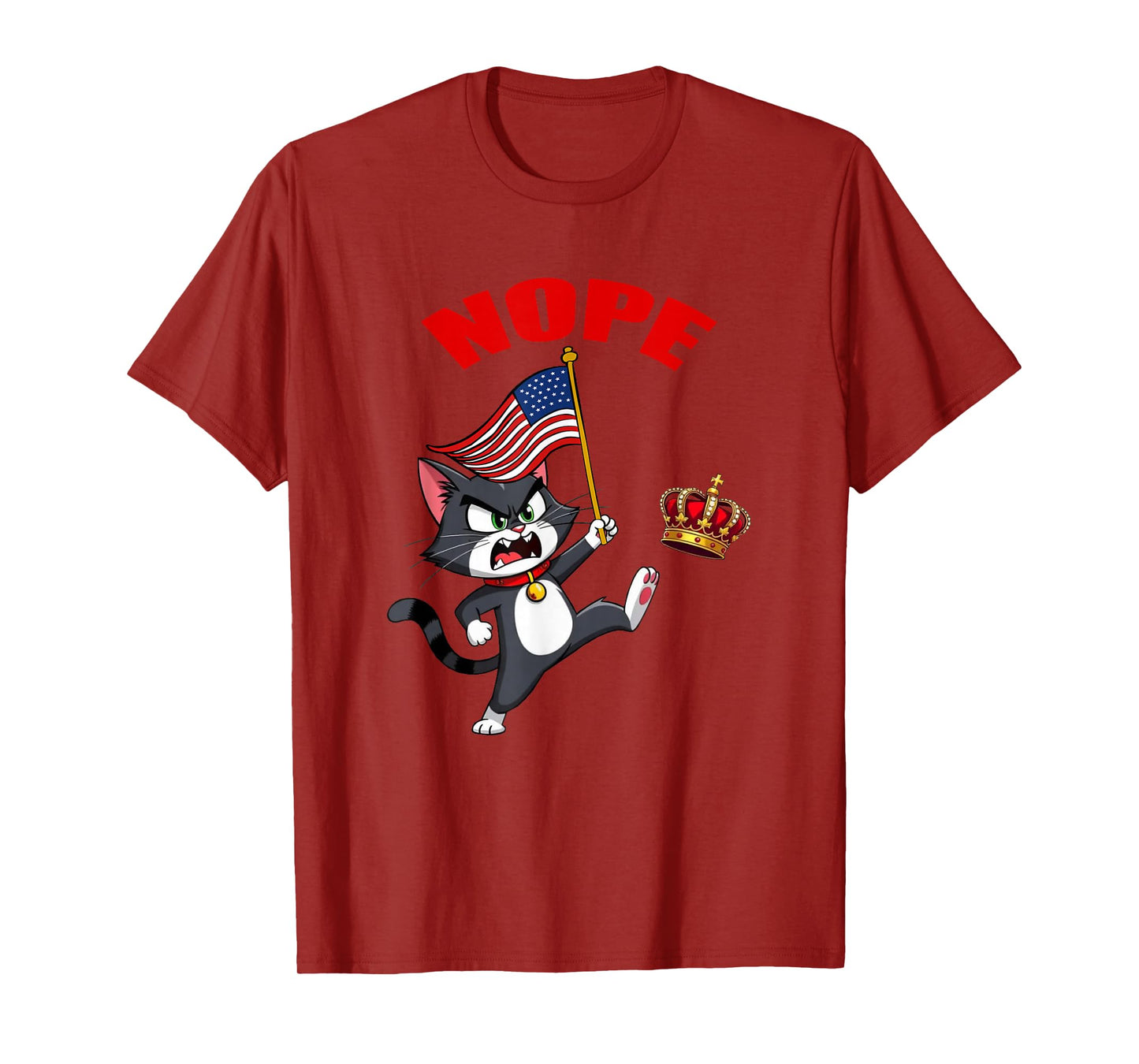 Funny No Kings in America Cat T-Shirt
