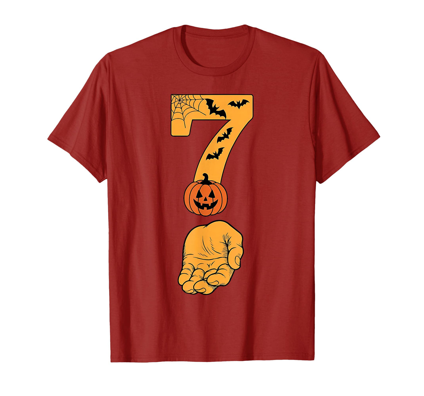 6 7 Six Seven Meme with Hand Spider Web Halloween Costume T-Shirt