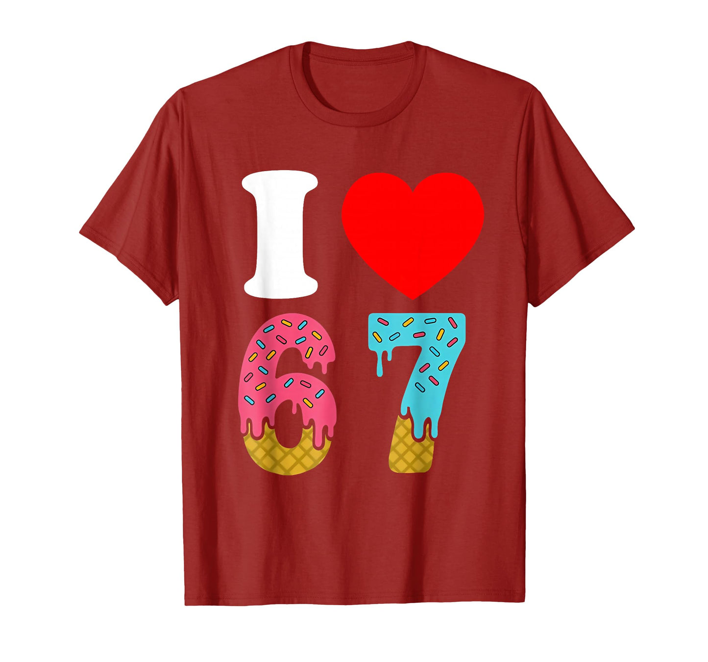 Number 67 I Love Six Seven Classic 6 7 67 Meme Couple T-Shirt
